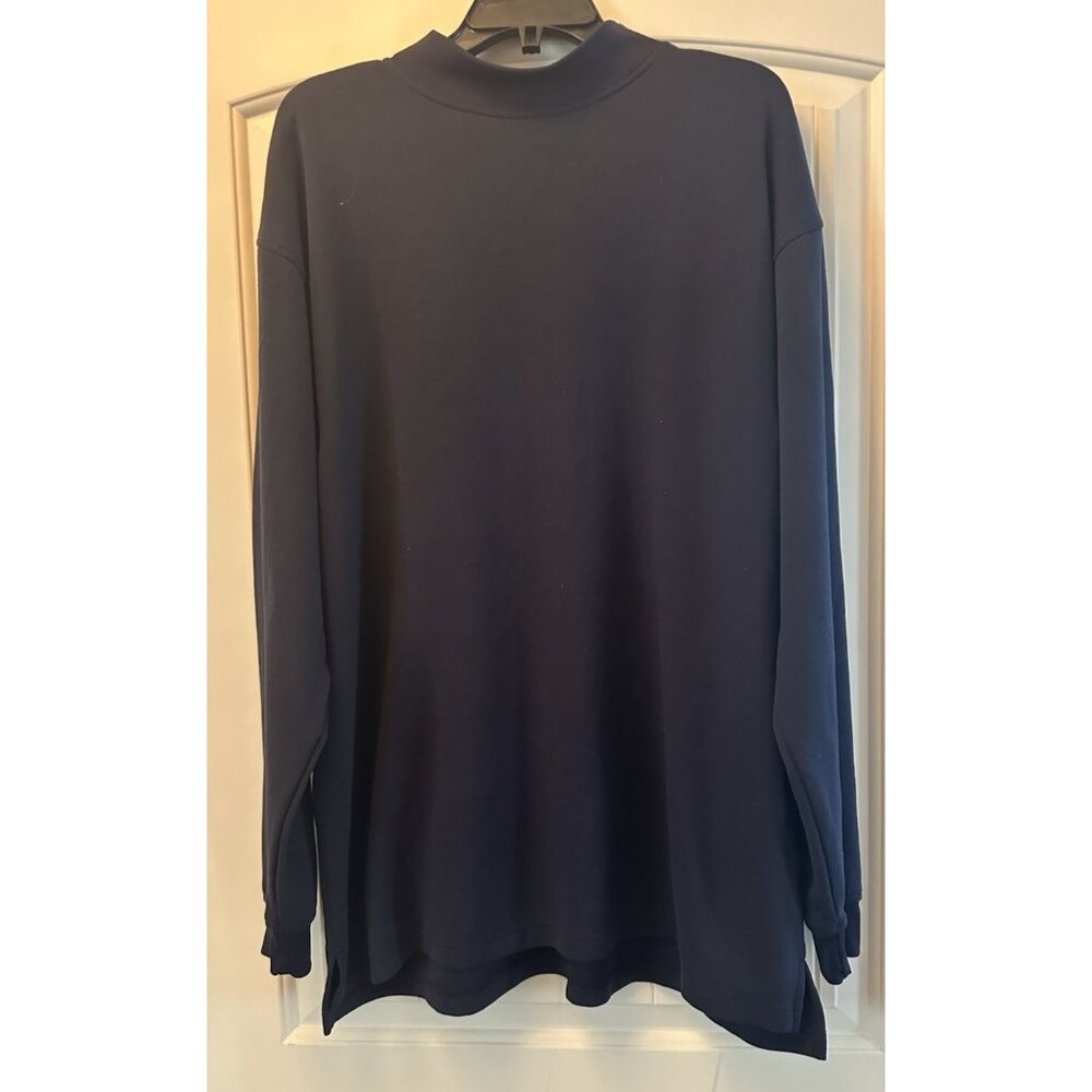 FootJoy Pullover Sweater Mock Neck Size XXL Navy Blue & Gold Fast Shipping